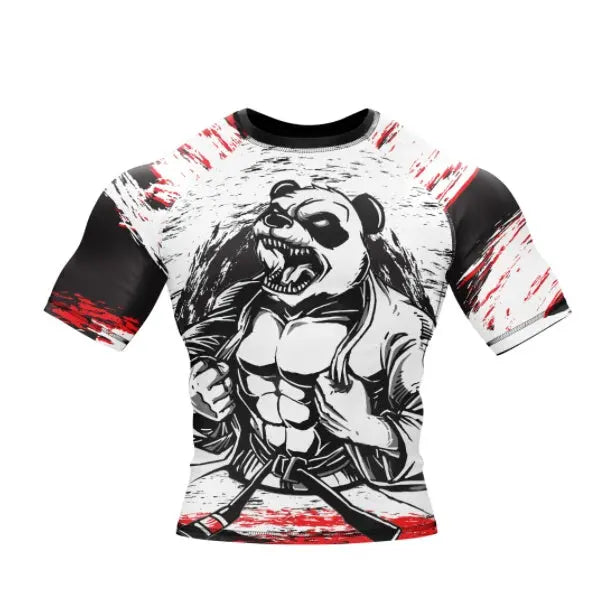 SHREDDED PANDA RASH GUARD - XMARTIAL SLEEVE VogueDarzi