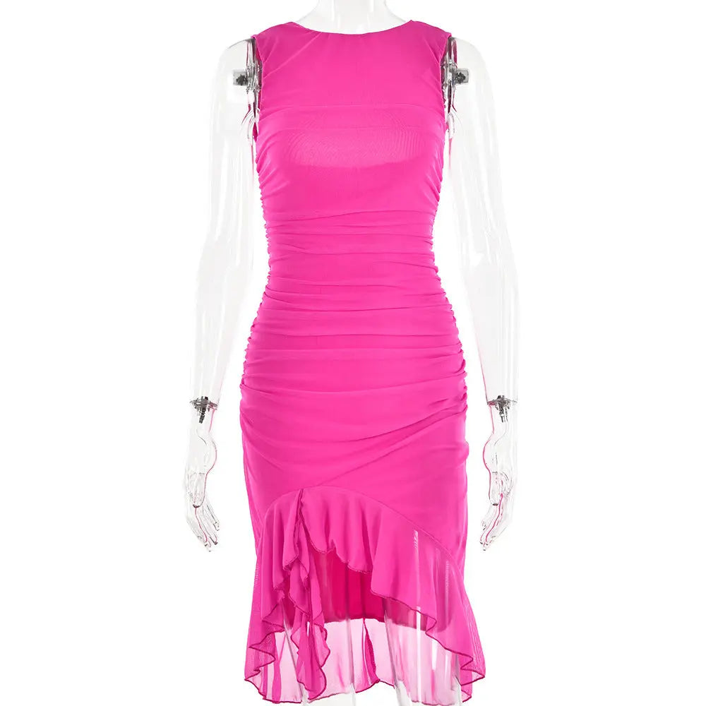 Summer Slim Skinny Sleeveless Dress For Women Fashion Party Club Dresses VogueDarzi