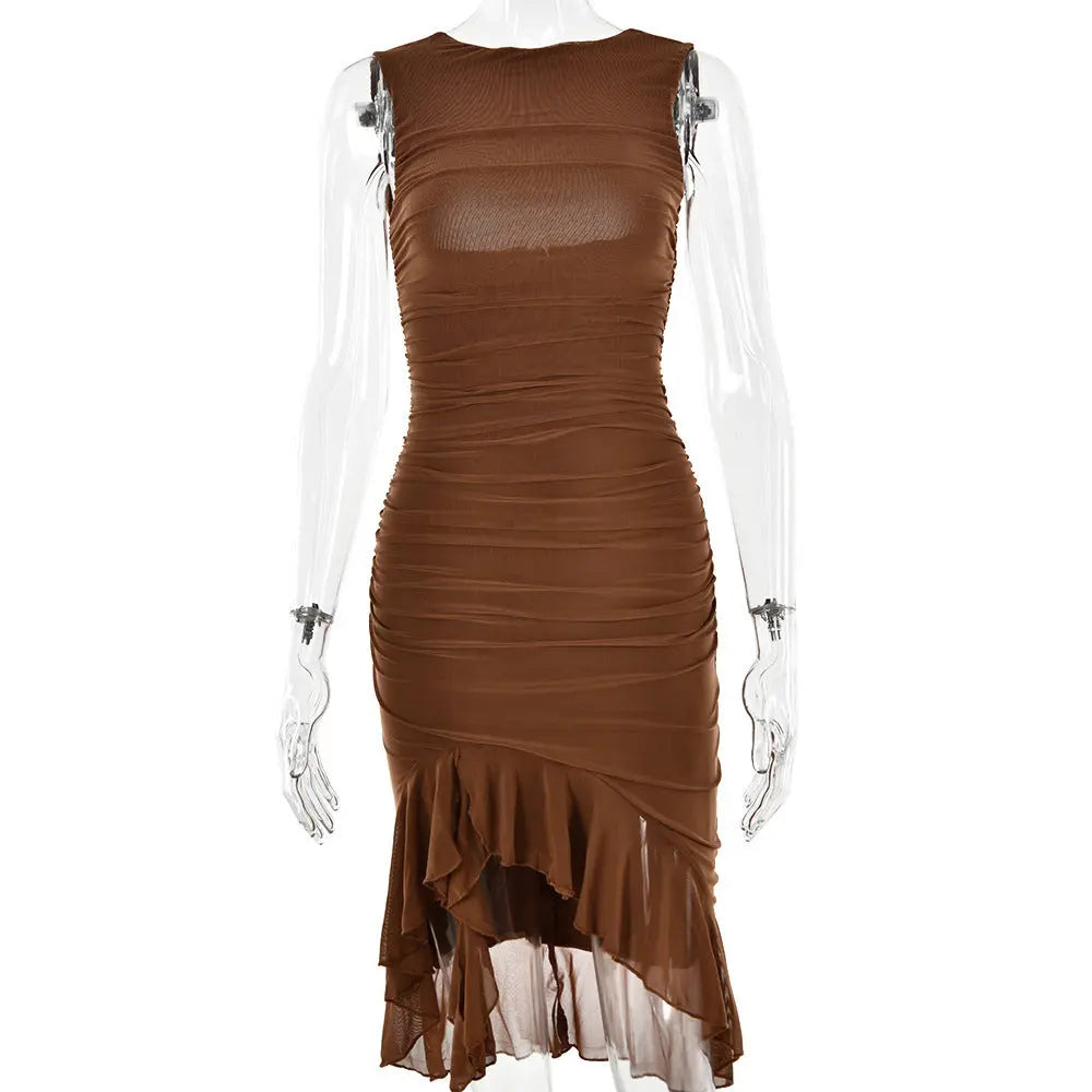 Summer Slim Skinny Sleeveless Dress For Women Fashion Party Club Dresses VogueDarzi