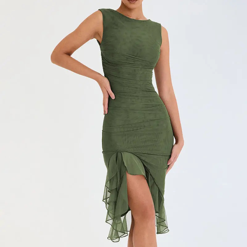 Summer Slim Skinny Sleeveless Dress For Women Fashion Party Club Dresses VogueDarzi