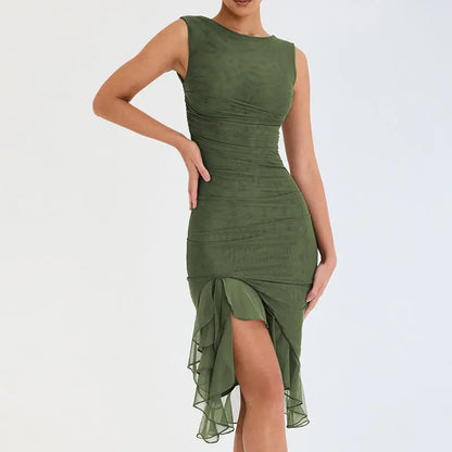Summer Slim Skinny Sleeveless Dress For Women Fashion Party Club Dresses VogueDarzi