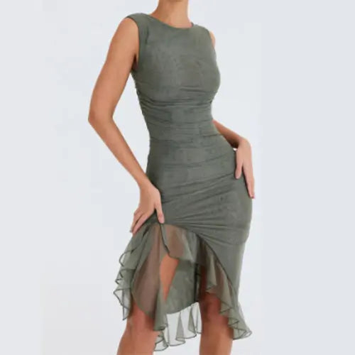 Summer Slim Skinny Sleeveless Dress For Women Fashion Party Club Dresses VogueDarzi