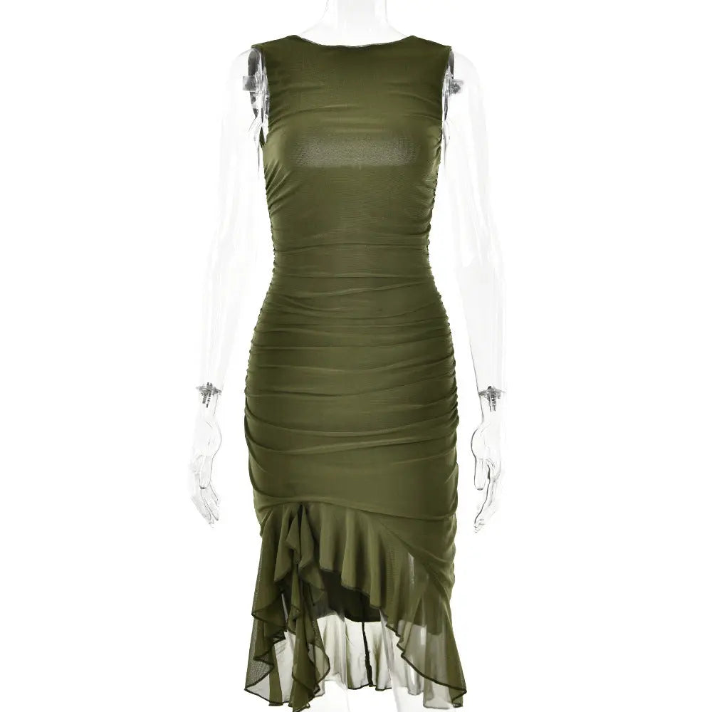 Summer Slim Skinny Sleeveless Dress For Women Fashion Party Club Dresses VogueDarzi