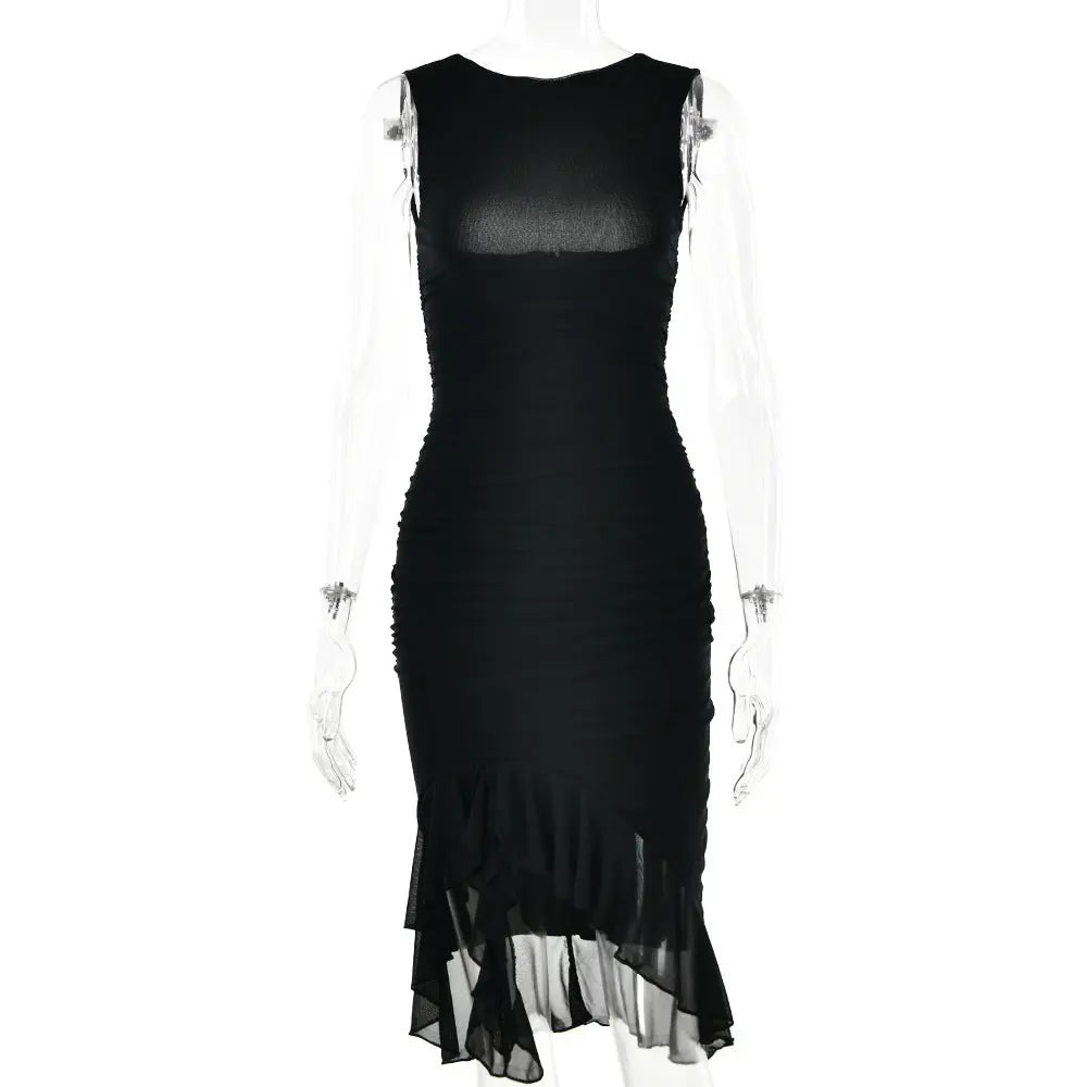 Summer Slim Skinny Sleeveless Dress For Women Fashion Party Club Dresses VogueDarzi