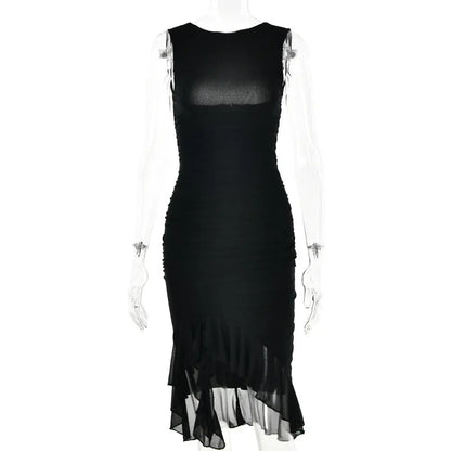Summer Slim Skinny Sleeveless Dress For Women Fashion Party Club Dresses VogueDarzi