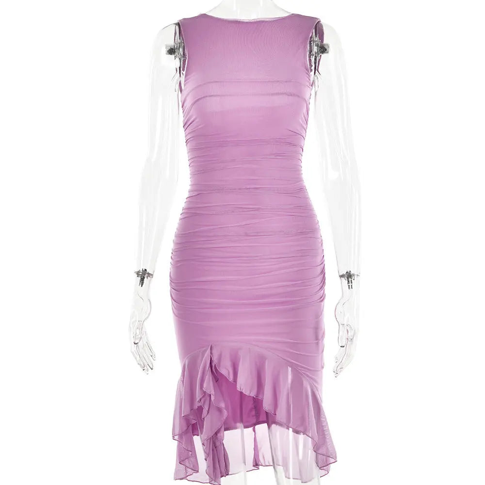 Summer Slim Skinny Sleeveless Dress For Women Fashion Party Club Dresses VogueDarzi