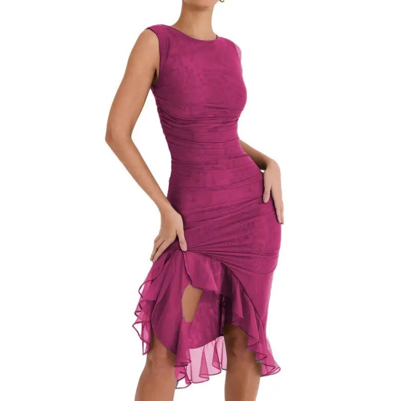 Summer Slim Skinny Sleeveless Dress For Women Fashion Party Club Dresses VogueDarzi