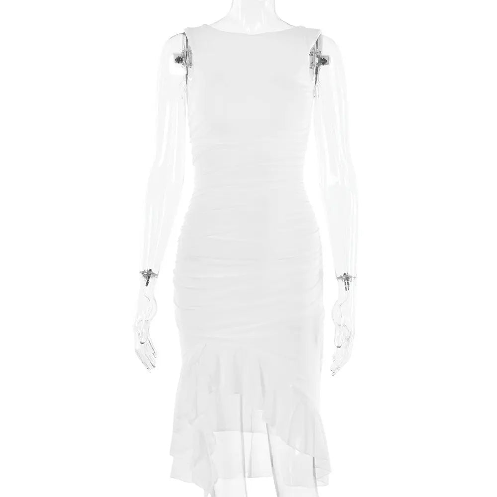 Summer Slim Skinny Sleeveless Dress For Women Fashion Party Club Dresses VogueDarzi