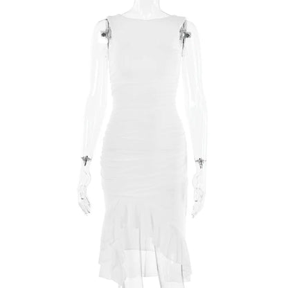 Summer Slim Skinny Sleeveless Dress For Women Fashion Party Club Dresses VogueDarzi
