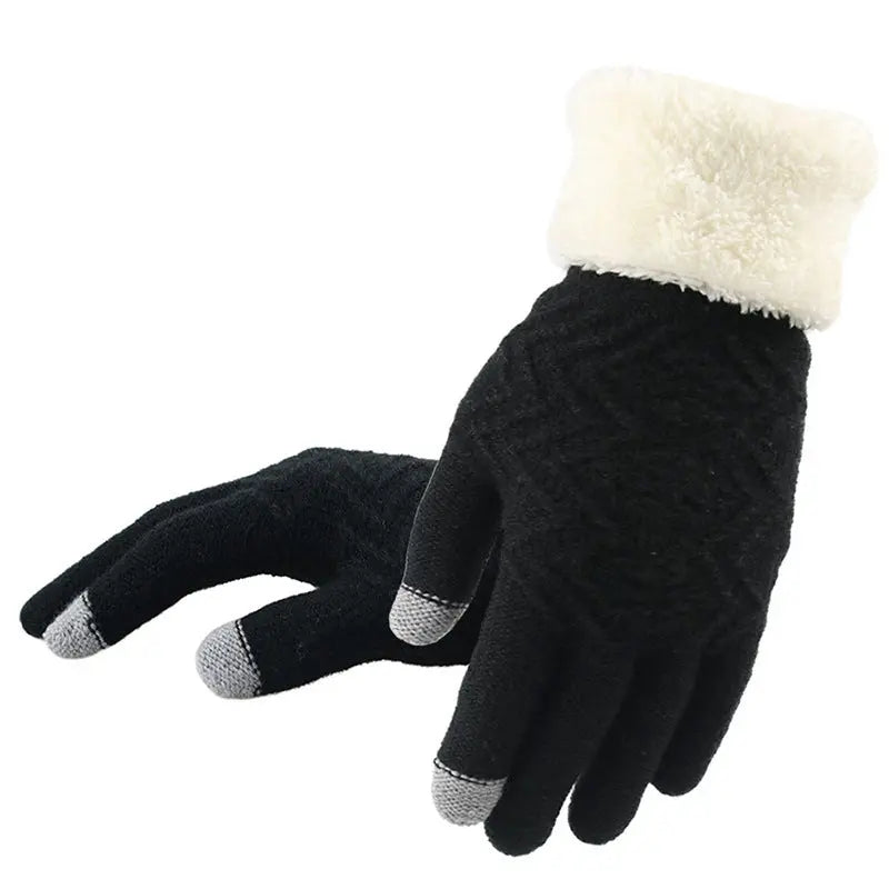 Winter knitted gloves - VogueDarzi