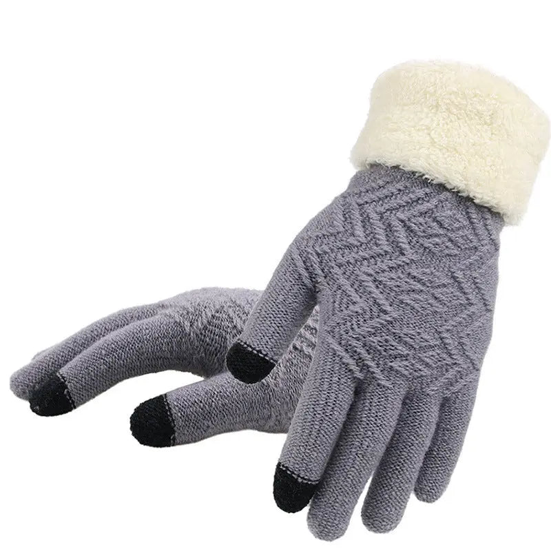 Winter knitted gloves - VogueDarzi