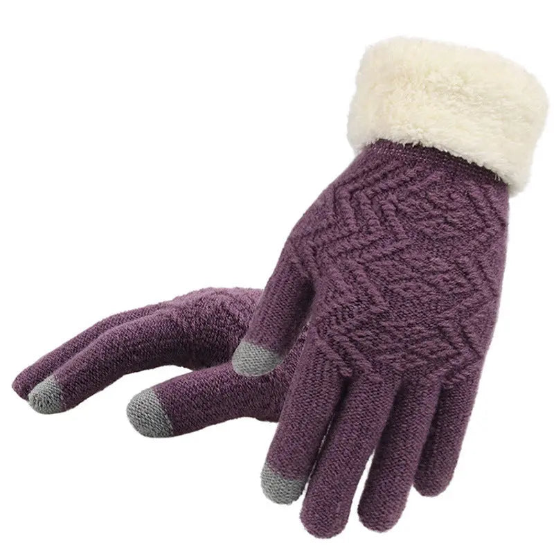 Winter knitted gloves - VogueDarzi