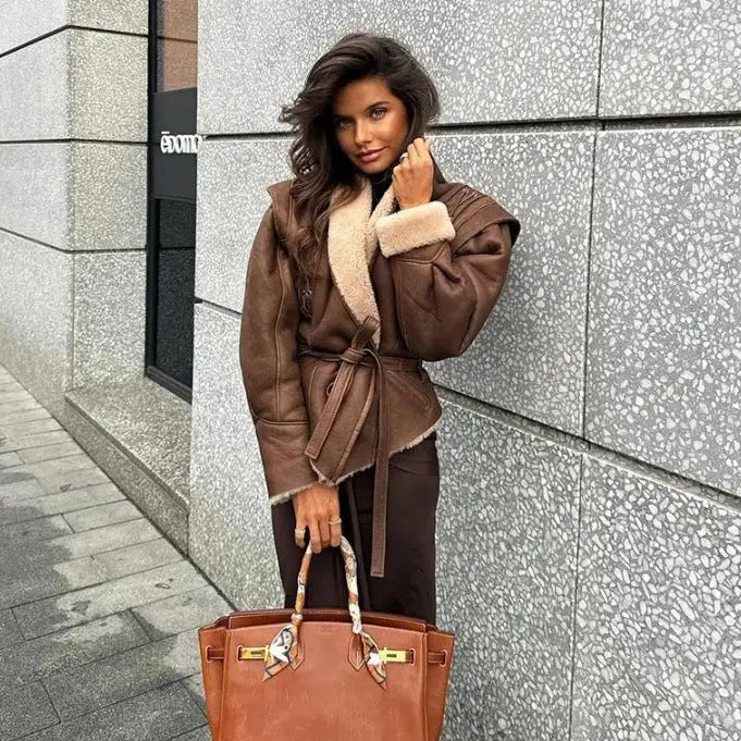 Women's Clothing Suede Jacket VogueDarzi