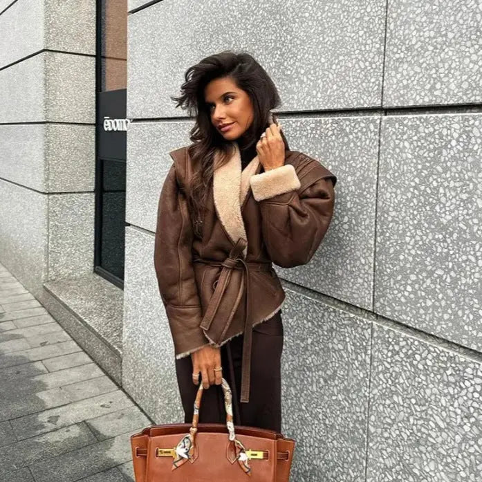 Women's Clothing Suede Jacket VogueDarzi